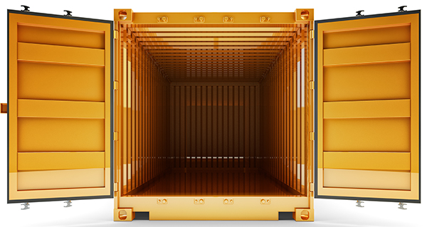 Open shipping container